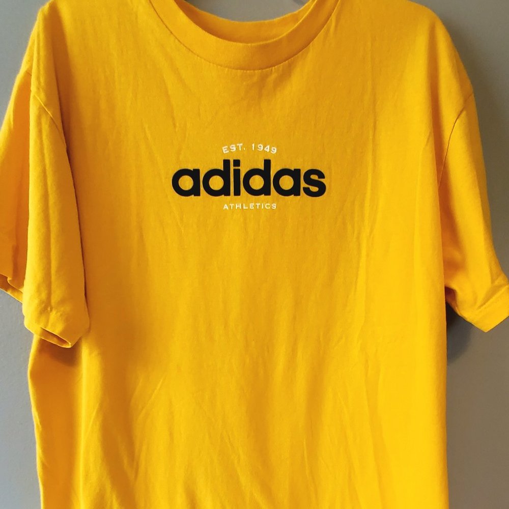Adidas Bright Yellow Logo Tee